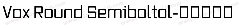 Vox Round Semiboltol字体转换